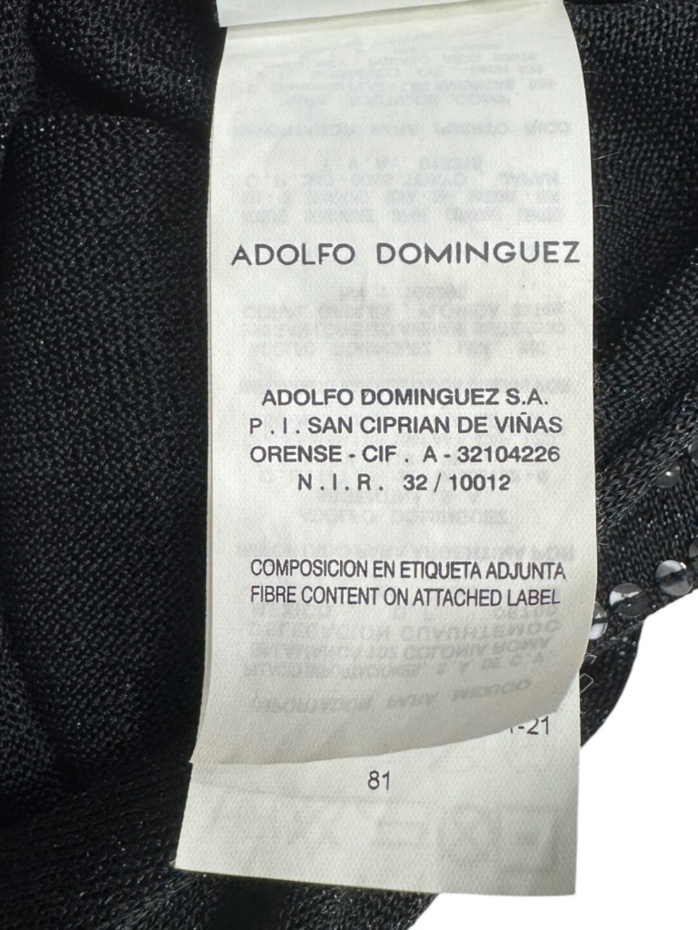 ADOLFO DOMINGUEZ BLACK METALLIC SHIMMER OPEN FRONT BOLERO SHRUG - Picture 14 of 16